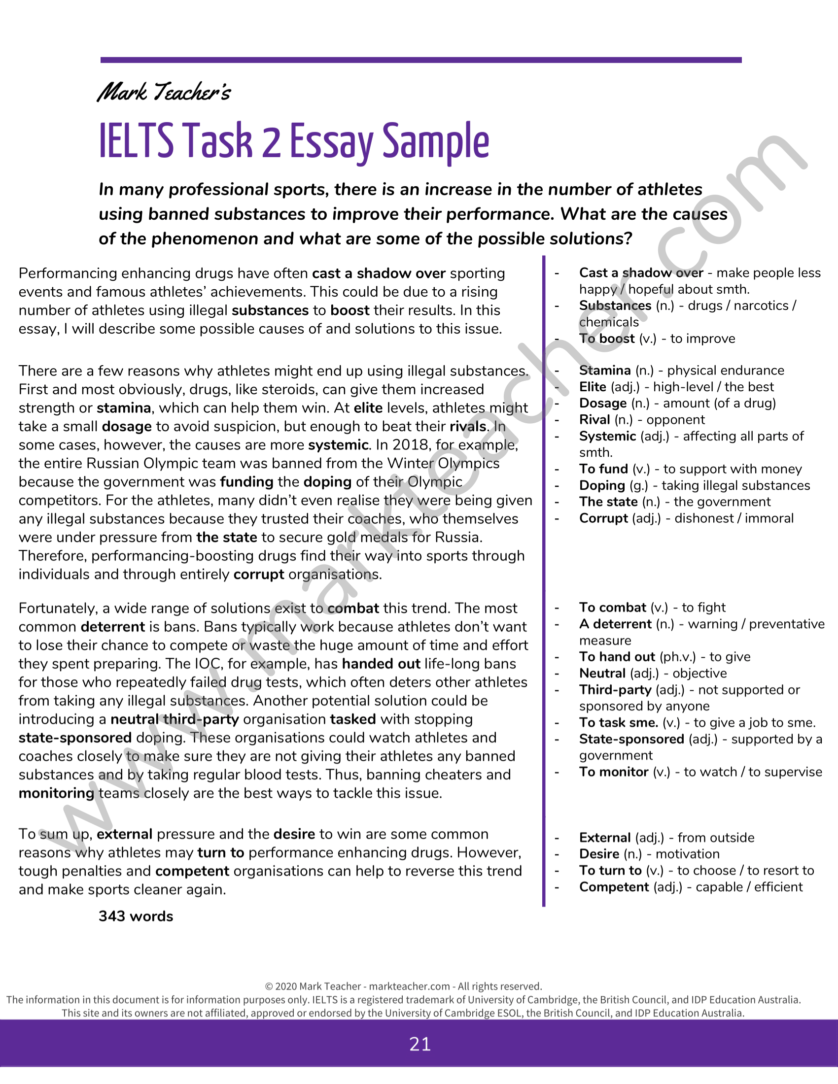 drug related essay in ielts