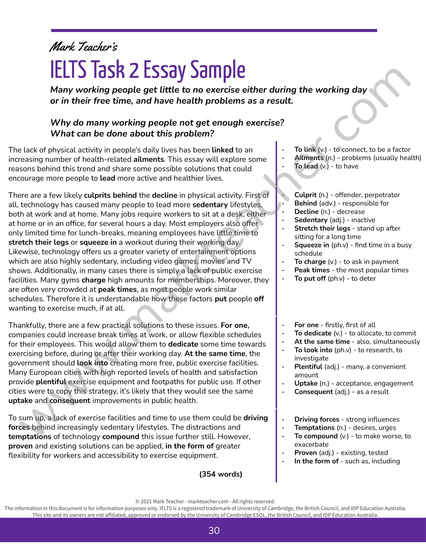 exercise essay in ielts