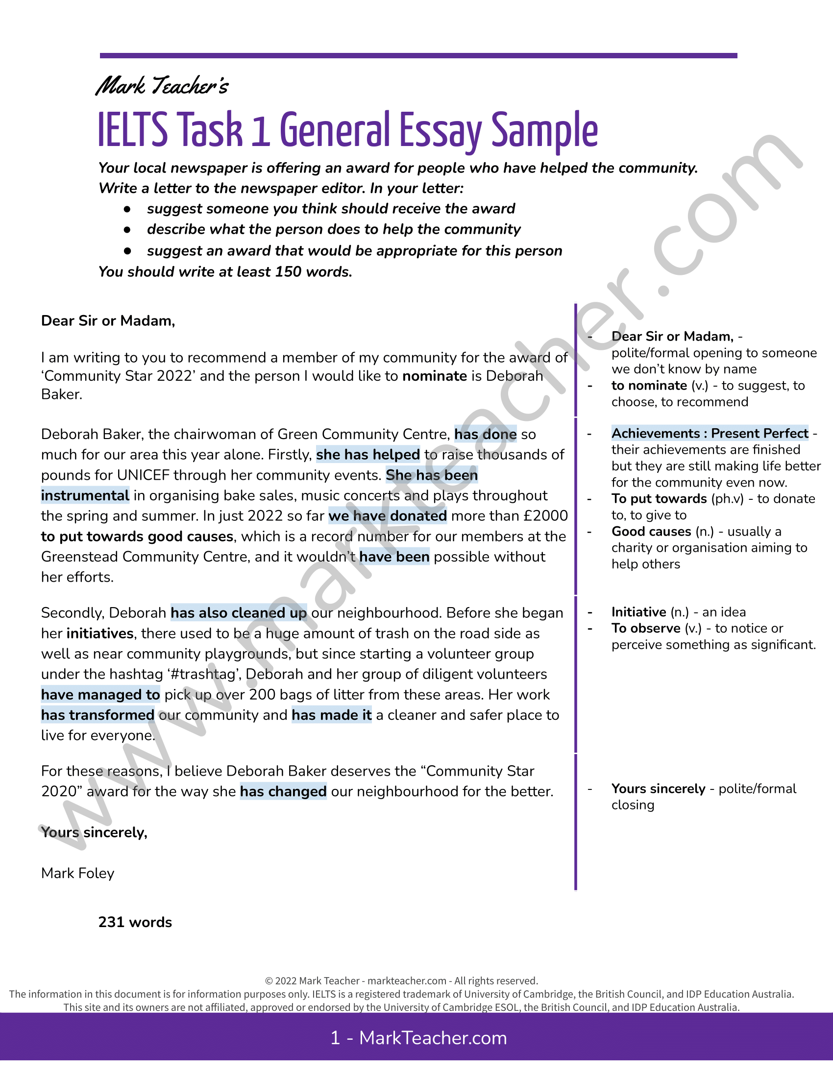 community service ielts essay