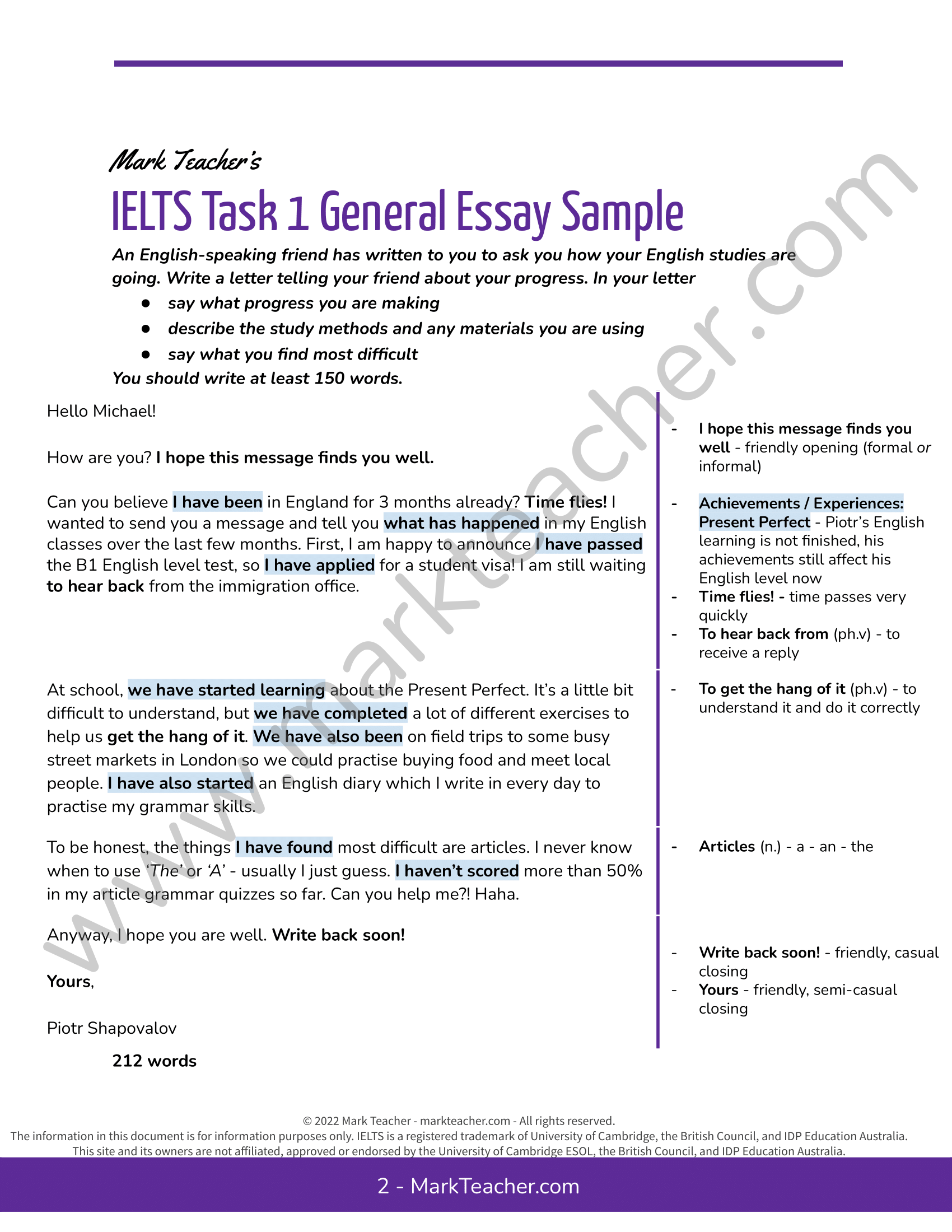 how to write essay ielts task 1
