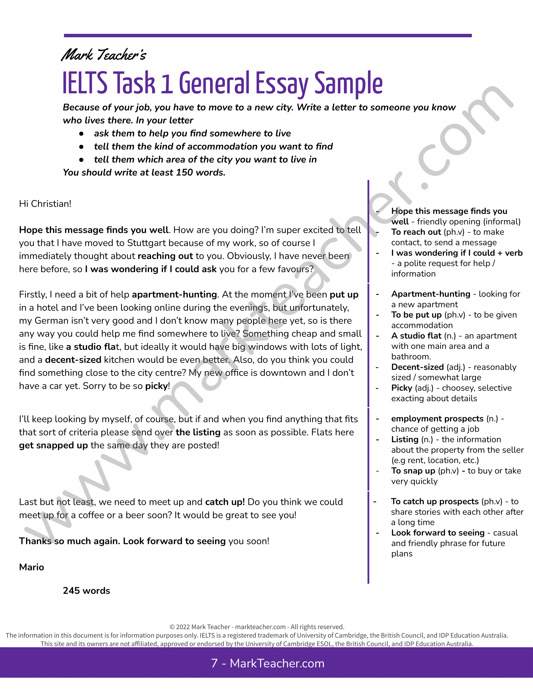 IELTS With Mark Teacher - IELTS Test Lessons And Materials